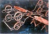 Mobilizace - Opus  1., lak a olej na pl�tne , 2003, 140 x 200 cm